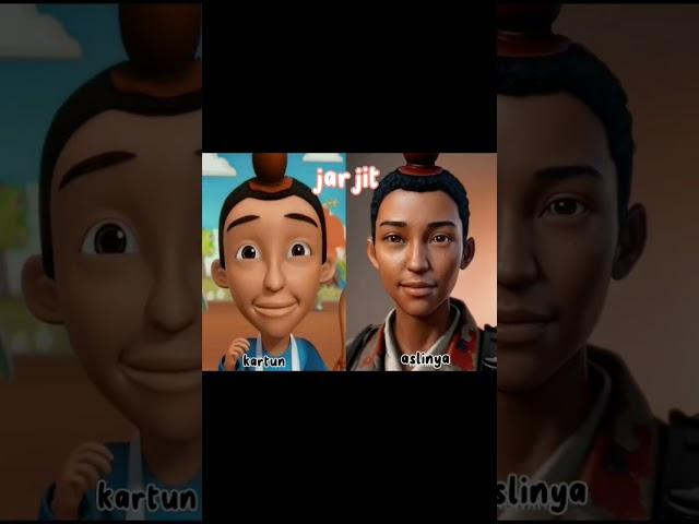 inilah wajah asli karakter kartun Upin dan Ipin #upinipin #edit #kartunanak