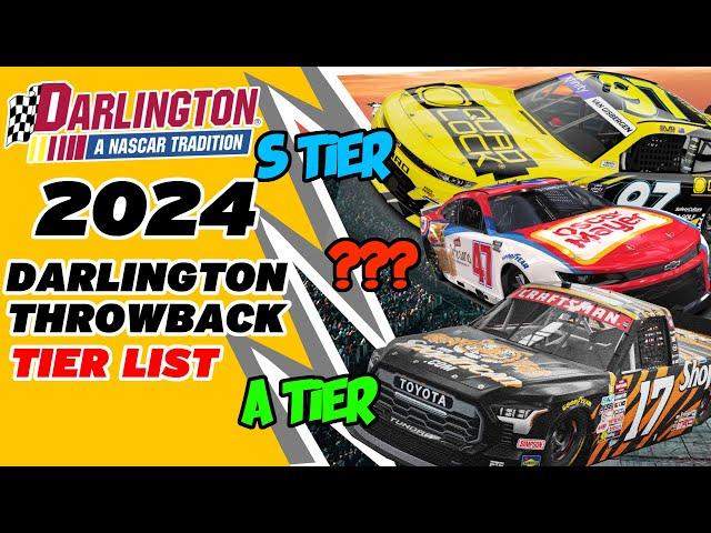 Nashawk's NASCAR 2024 Darlington Throwback Tier List