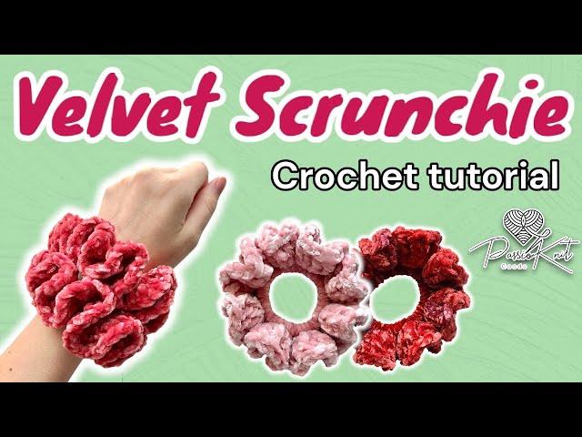 Crochet Velvet Scrunchie | TUTORIAL | DIY