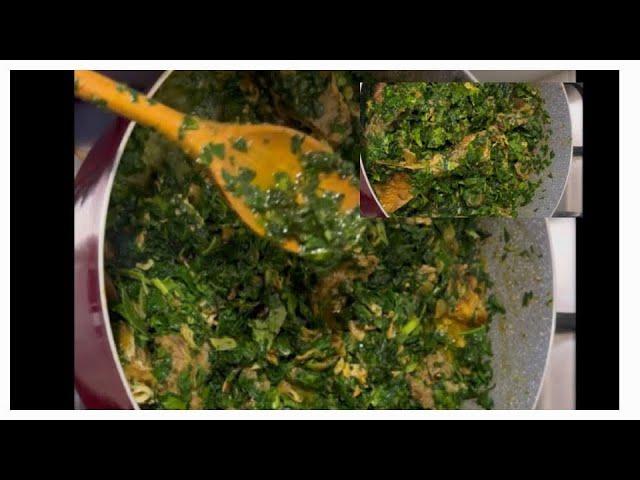 HOW TO PREPARE NIGERIA VEGETABLE SOUP WITH UZIZA LEAVE