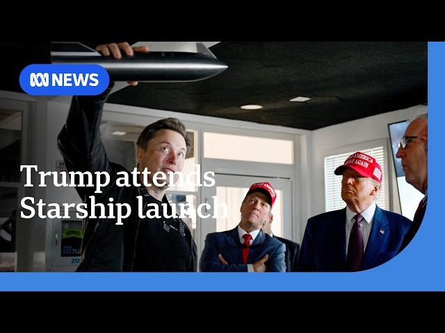 SpaceX Starship aborts booster 'catch' with Donald Trump in attendance | ABC NEWS