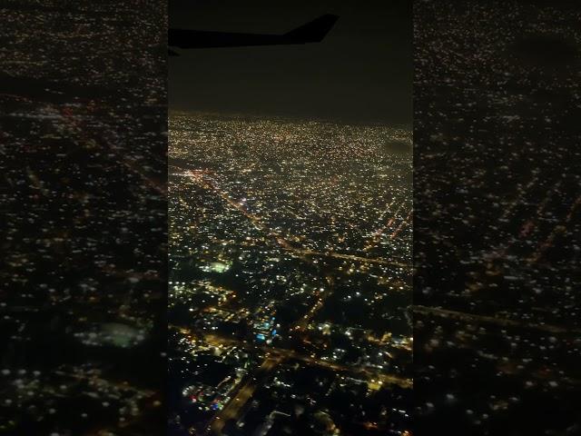 Departure from Accra, Ghana on a night flight