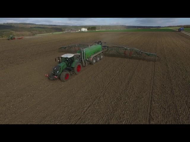 Gülle fahren 2017 mit Fendt 828 & Rekordia Tridem