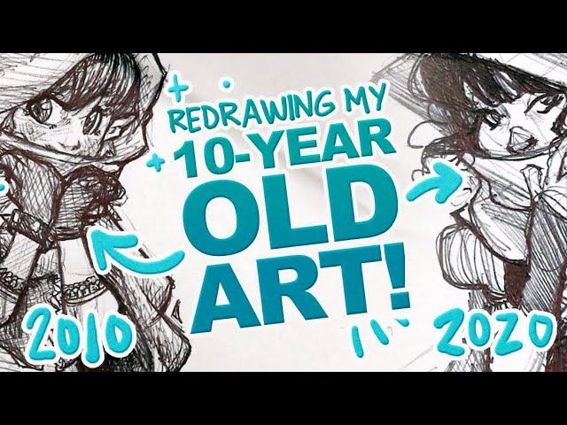 2010 VS. 2020! | Redrawing Some of My Old Art | Ballpoint Pen