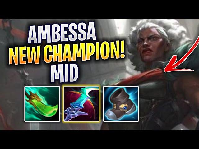 KOREAN CHALLENGER TRIES AMBESSA MID! *NEW CHAMPION* - Korean Challenger Plays Ambessa MID vs Qiyana!