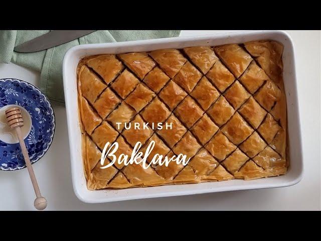 Baklava | Turkish Walnut Baklava Recipe using Phyllo Pastry