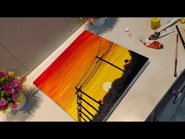 canvas painting  | Acrylic colour | #shorts #youtubeshorts | Artist priyansh soni
