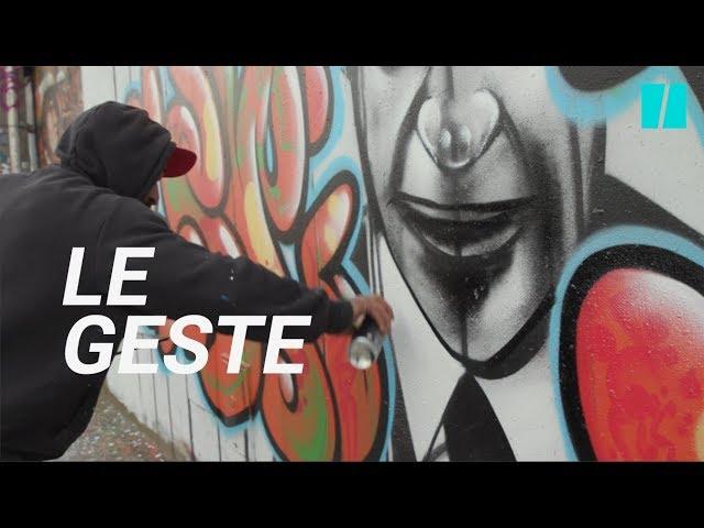 Pour graffer comme un pro sur les murs, il faut d'abord maîtriser ce geste à la perfection