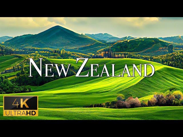 FLYING OVER NEW ZEALAND (4K Video UHD) - Peaceful Music With Beautiful Nature Film For Relaxation