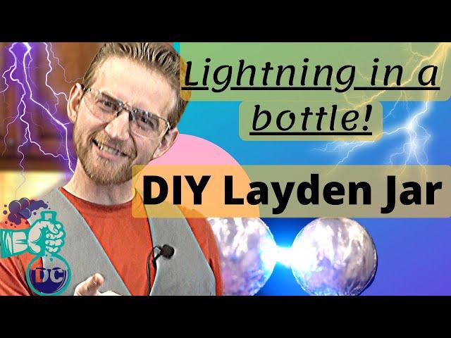 DIY Leyden jar! Build a high voltage, diy capacitor with static electricity.