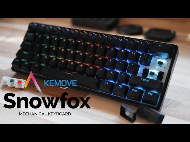 KEMOVE Snowfox DK61 Mechanical Keyboard Unboxing Typing Sounds Review (Gateron Brown switches)