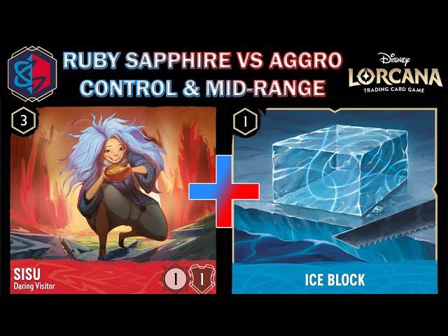  [SET 4] SAPPHIRE RUBY -VS- CONTROL MIRROR, MID-RANGE & AGGRO META - Disney Lorcana Gameplay