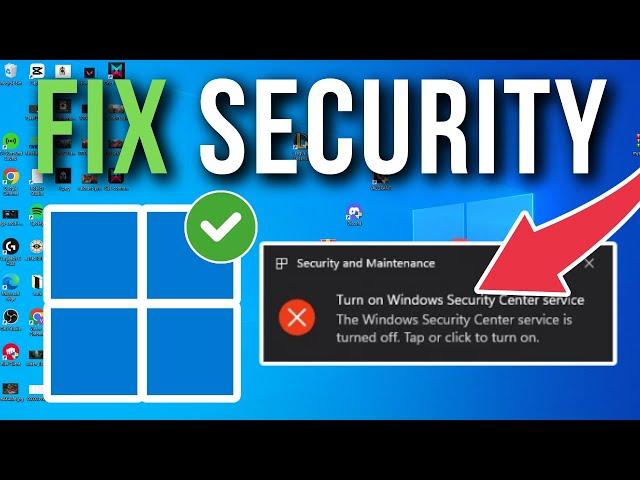 How To Fix Windows Security Center Service Is Missing Or Turned Off