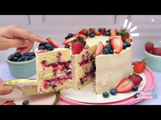 HAZ esta RECETA si quieres IMPRESIONAR a todos‼️Sorprende al MÁS EXIGENTE 🫐 Pastel de Frutos rojos