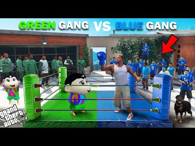 Franklin Blue Gang VS Shinchan Green Gang Boxing Match In GTA 5!