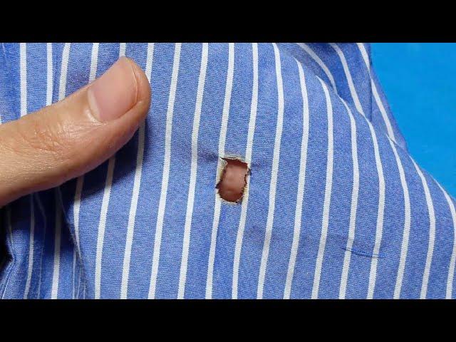 Learn how to fix a hole on your shirt in an amazing way / do it yourself and save your clothes