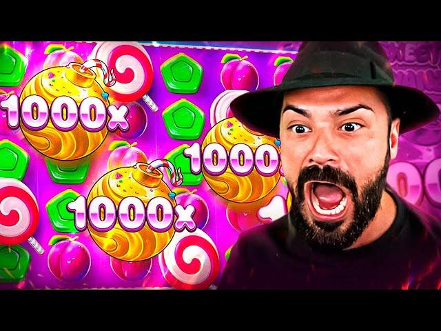 ROSHTEIN'S INCREDIBLE LUCKY! CASINO STREAM SWEET BONANZA , POWER OF MERLIN #casino #bigwinn #slots