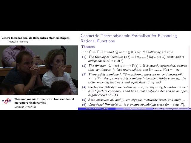 Mariusz Urbanski: Thermodynamic formalism in transcendental meromorphic dynamics