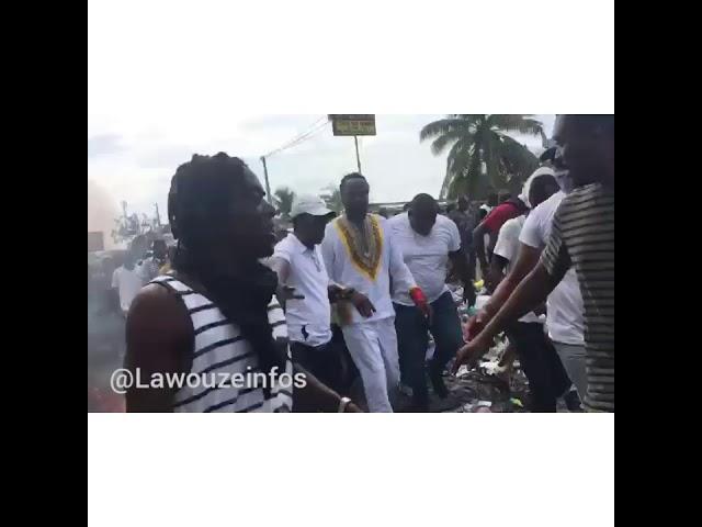 Sénateur Antonio Cheramy nan tèt manifestation zone Gérald bataille