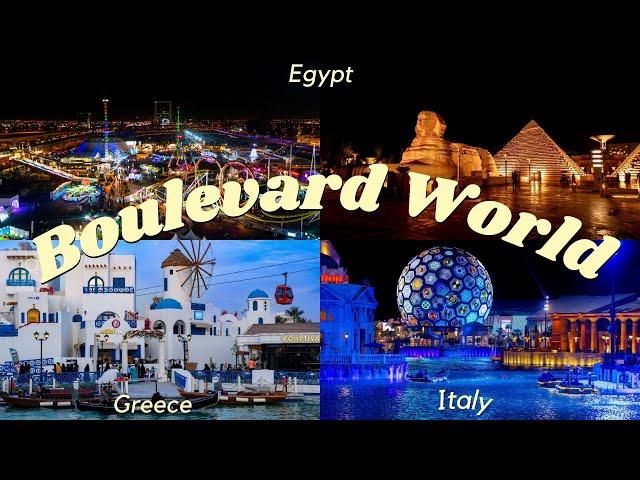  Walking Tour of Riyadh Boulevard World: Explore Italy, Greece & Egypt Pavilions! 