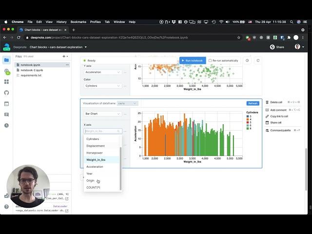 No-code charts in Deepnote