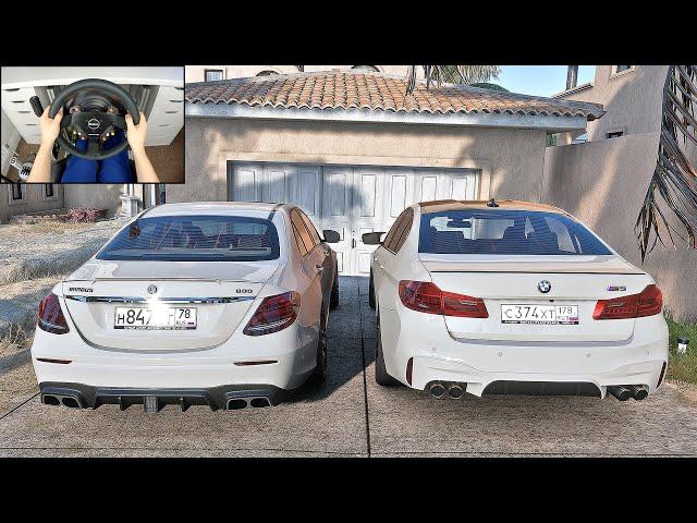 Mercedes-AMG E63S BRABUS & BMW M5 - Forza Horizon 5 (Steering Wheel + Paddle Shifter) Gameplay