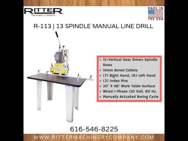 Ritter Machinery | R113 – 13 Spindle Manual Single Row Line Drill