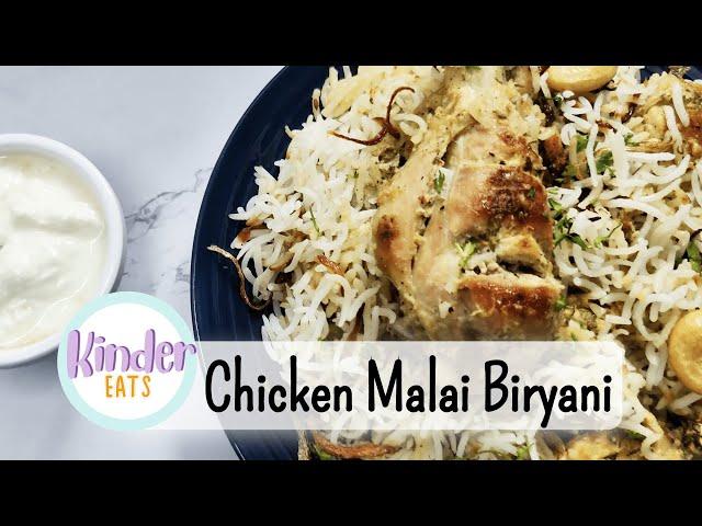 Chicken Malai Biryani | White Biryani | Indian Recipe | Kinder Eats