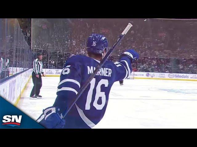 Maple Leafs' Mitch Marner Wires Home Beautiful Breakaway Goal vs. Utah HC