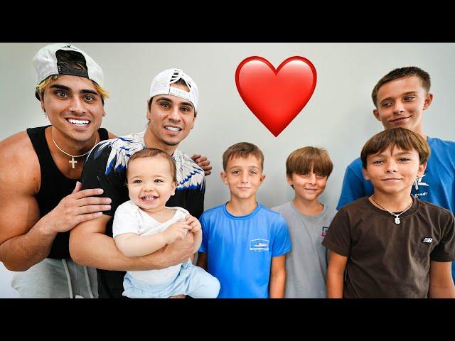 MINI DOBRE BROTHERS MEET THEIR NEW BABY BROTHER!