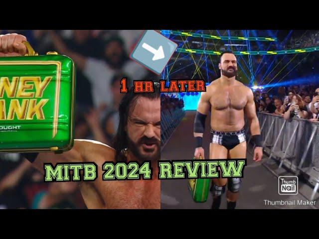 DREW FAILS CASH IN! MITB 2024 REVIEW/REULTS!
