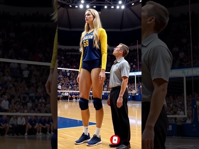 Volleyball Player Steals the Spotlight with Interview Performance ep.750 #volleyball #shorts #hoacon