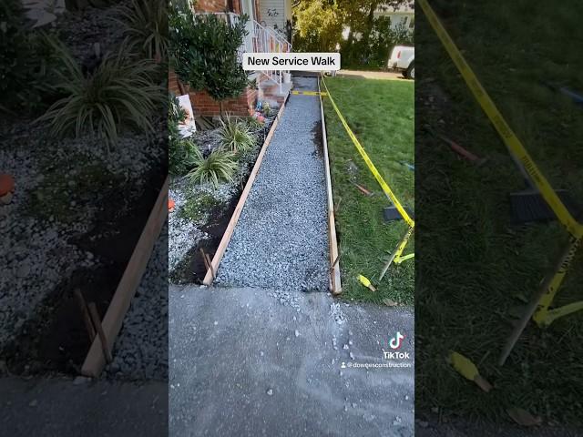 New Service Walk #construction #trending #viral #diy #concrete #walkway #prep #bluecollar #howto