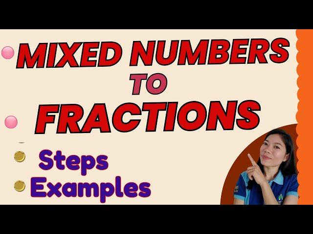 Changing Miixed Numbers to Improper Fractions| "TheQsAcademy |  "Lessons Worth Learning"