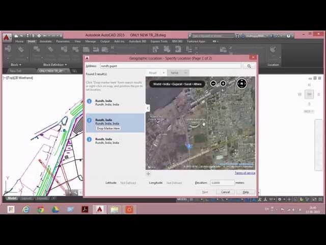 How to Set Geo Location in AutoCad?