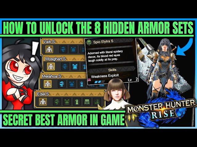 How to Unlock ALL of the 8 Hidden Armor Sets in Rise - Best New Armor - Monster Hunter Rise!