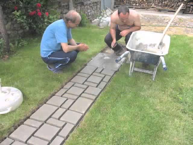 How to make cobblestone-look walkway