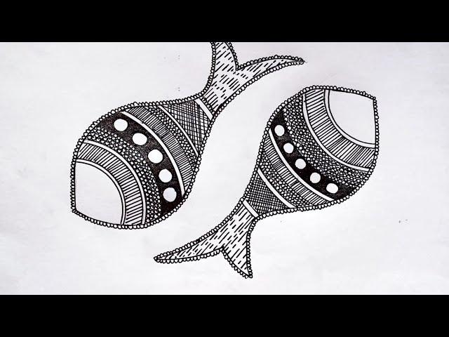 How to doodle fishes|| Time to doodle fish|| @thethrillingarts