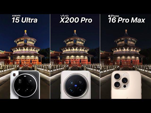 Xiaomi 15 Ultra VS Vivo X200 Pro VS iPhone 16 Pro Max Camera Test Comparison