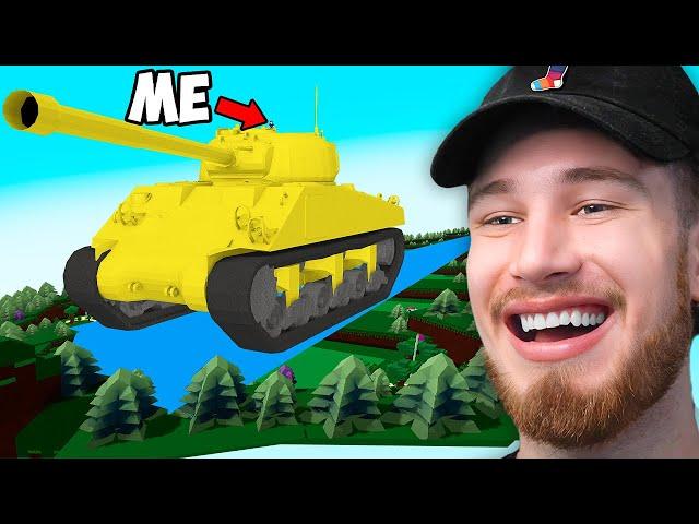 Building The LARGEST TANK in Roblox Build a Boat