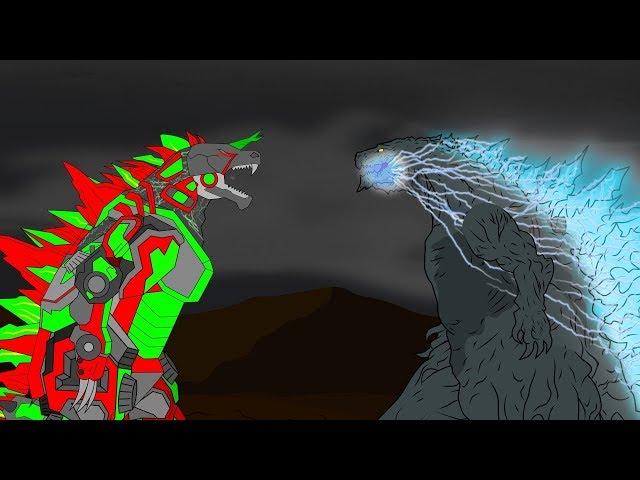 SUPER GIANT GODZILLA vs GODZILLA EARTH: Attack with Atomic Breath [HD]