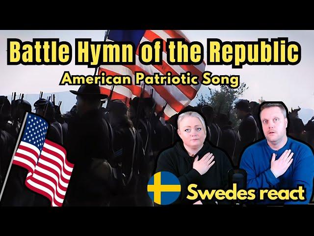 No way!! First time Swedish couple reacts to - Battle Hymn of the Republic.