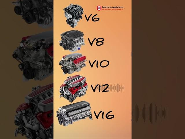 Какой звук двигателей внутреннего сгорания лучше? #shorts #v6 #v8 #v10 #v12 #w16 #v16 #engine #auto