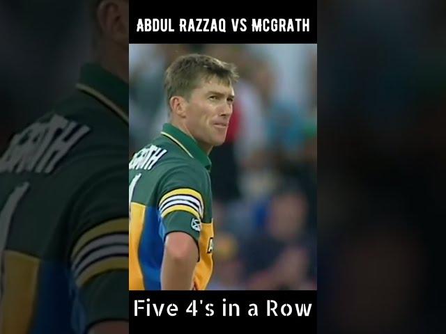 Abdul Razzaq takes down McGrath five times in a row @abdulrazzaq@mcgrath@pak vs @aus