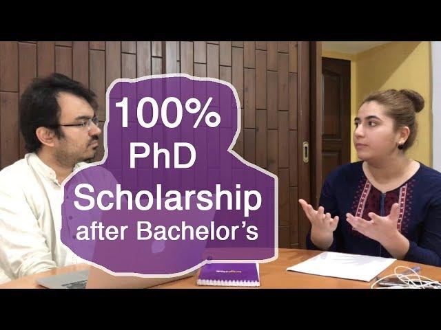 100% USA PhD Scholarship directly after Bachelors Degree