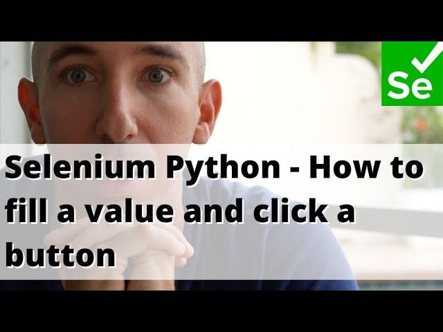 Selenium Python - How to fill a value and click a button