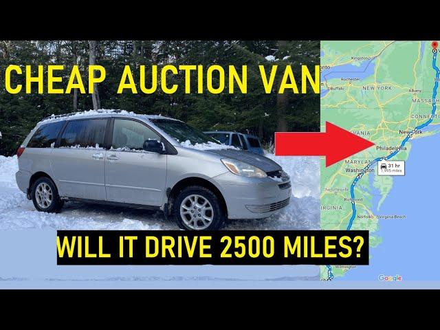 Driving 2,000 Miles In A Cheap AUCTION FIND Van!! Will We Make It?