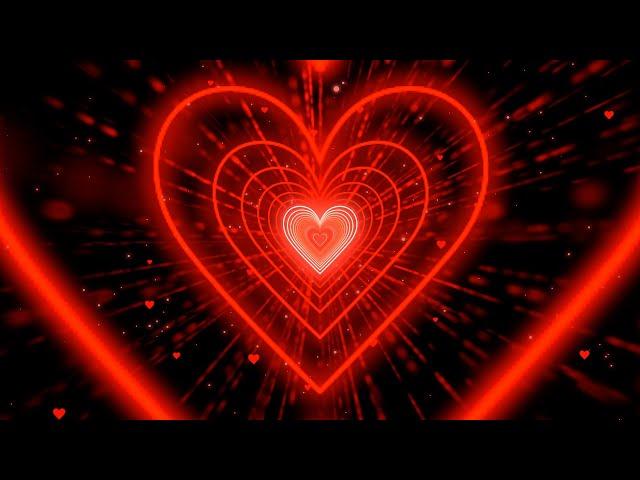 Heart Tunnel Background️Red Heart Tunnel | Neon Heart Background Video | Wallpaper Heart [10Hours]