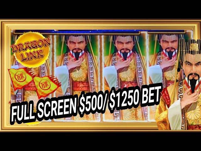 Wow! Great Full Screen Jackpot Won at Dragon Link Slot | $500/ $1250 Bet