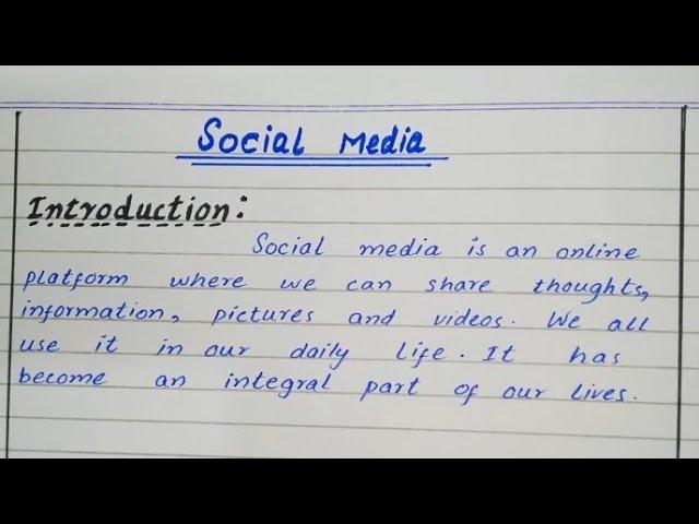Essay On Social Media||Essay on Advantage And Disadvantages of Social Media